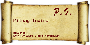 Pilnay Indira névjegykártya
